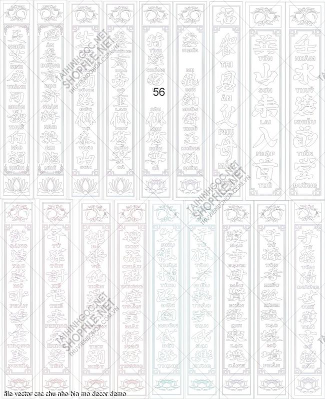 file vector cnc chu nho bia mo decor 